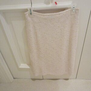 St John Off-White Two-Piece Skirt Suit